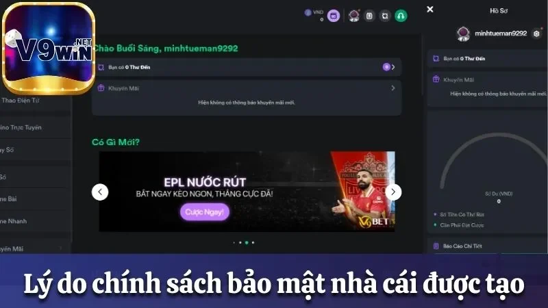 Cập Nhật Chính Sách Bảo Mật Mới Nhất Tại Nhà Cái V9win 3 Chính sách nhà cái thu thập thông tin và sử dụng